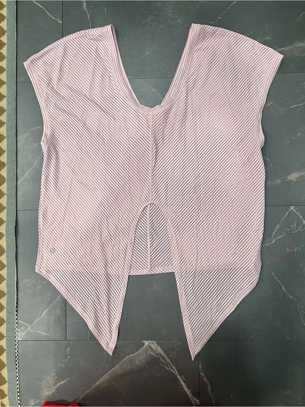 lululemon Ahead By Miles' Tie Back Mesh Tee